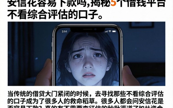 安信花容易下款吗，揭秘5个借钱平台不看综合评估的口子