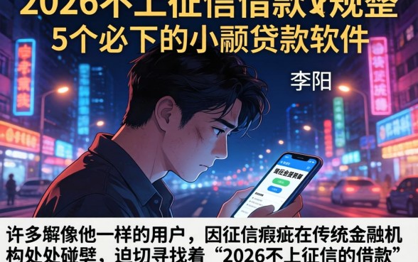 2026不上征信的借款，规整5个必下的小额贷款软件