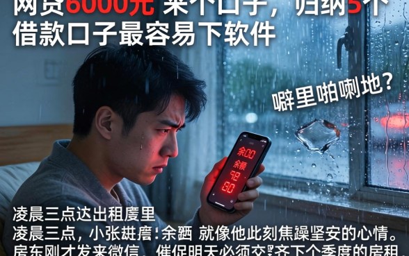 网贷6000元 来个口子，归纳5个借款口子最容易下软件