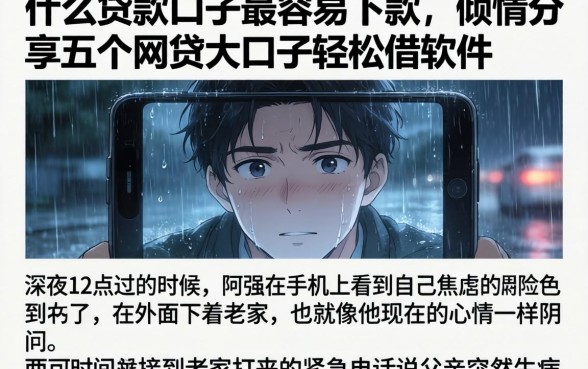 什么贷款口子最容易下款，倾情分享五个网贷大口子轻松借软件