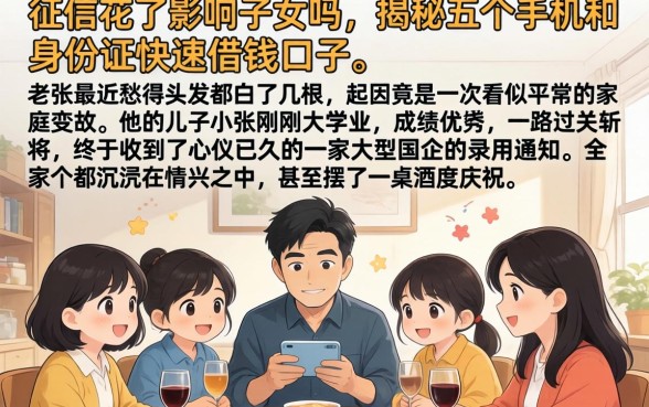 征信花了影响子女吗，揭秘五个手机和身份证快速借钱口子