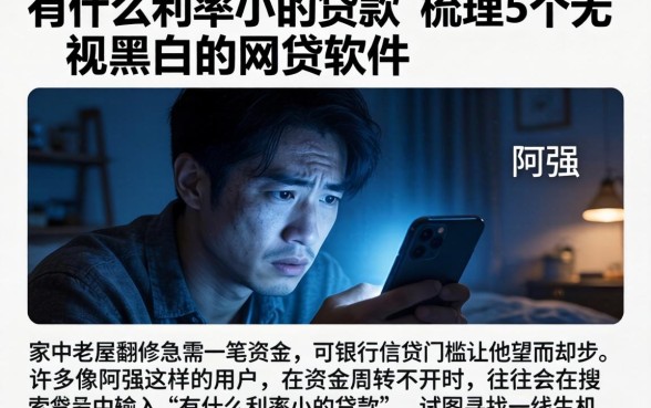 有什么利率小的贷款，梳理5个无视黑白的网贷软件