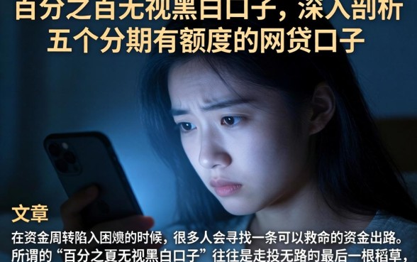 百分之百无视黑白的口子，深入剖析五个分期有额度的网贷口子