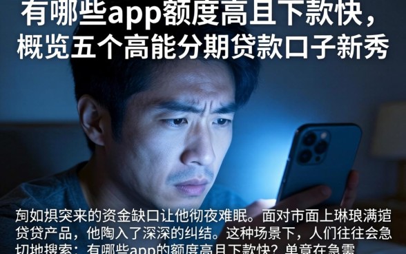 有哪些app的额度高且下款快，概览五个高能分期贷款口子新秀