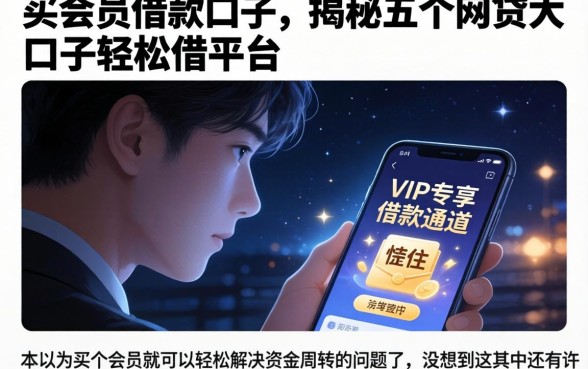 买会员借款的口子，揭秘五个网贷大口子轻松借平台