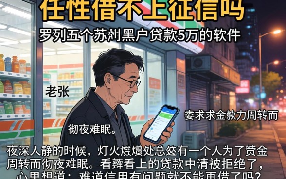 任性借不上征信吗，罗列五个苏州黑户贷款5万的软件