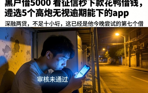 黑户借5000不看征信秒下款花鸭借钱，遴选5个高炮无视逾期能下的app