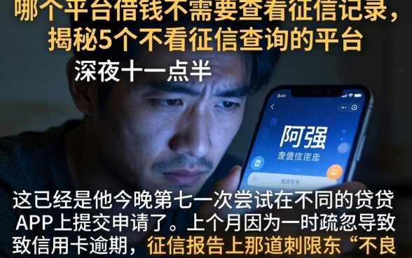 哪个平台借钱不需要查看征信记录，揭秘5个不看征信查询的平台