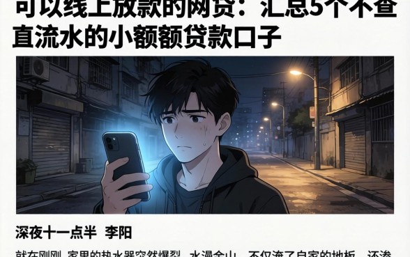 可以线上放款的网贷，汇总5个不查流水的小额度贷款口子