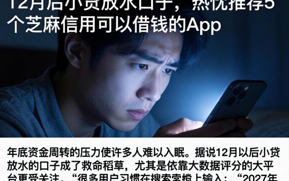 12月后小贷放水的口子，热忱推荐5个芝麻信用可以借钱的app