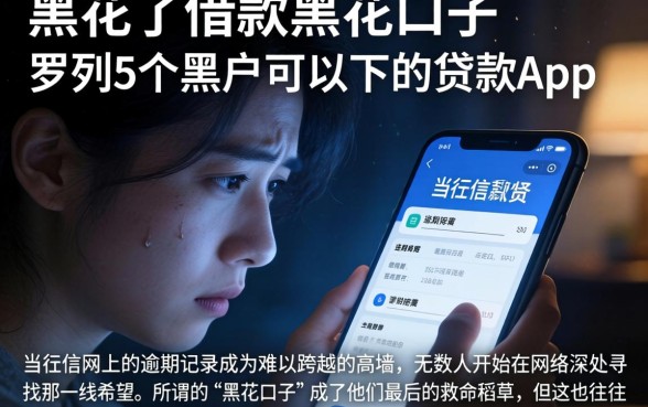 黑花了借款黑花口子，罗列5个黑户可以下的贷款app