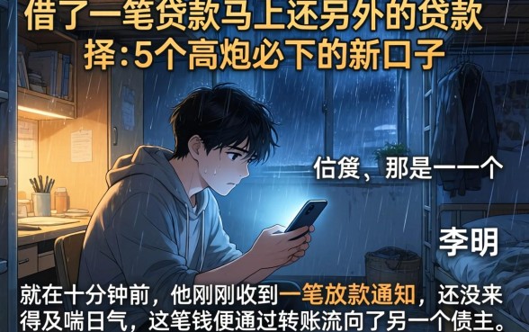 借了一笔贷款马上还另外的贷款，枚举5个高炮必下的新口子