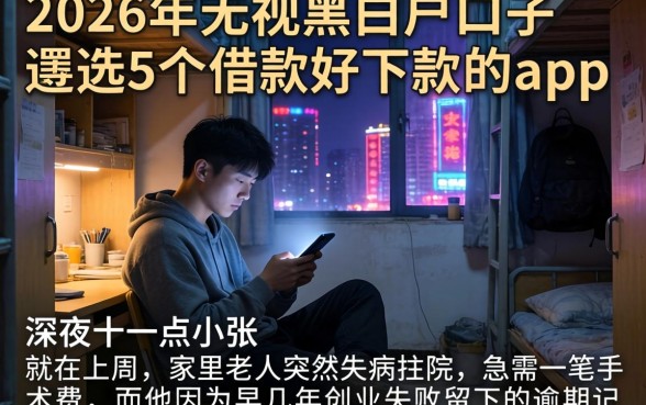 2026年无视黑白户的口子，遴选5个借款好下款的app