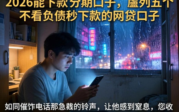 2026能下款的分期口子，胪列五个不看负债秒下款的网贷口子