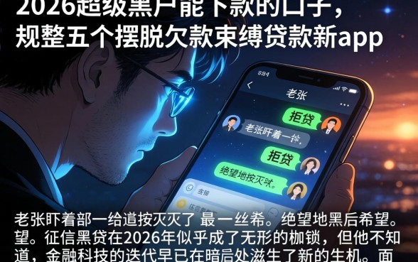 2026超级黑户能下款的口子，规整五个摆脱欠款束缚贷款新app