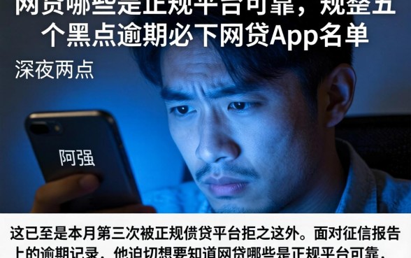 网贷哪些是正规平台可靠，规整五个黑户逾期必下网贷app名单