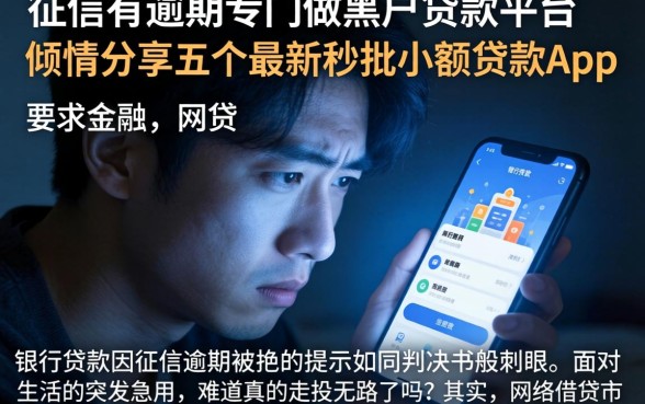 征信有逾期专门做黑户贷款的平台，倾情分享五个最新秒批小额贷款app
