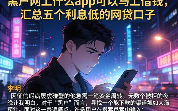 黑户网上什么app可以马上借钱，汇总五个利息低的网贷口子