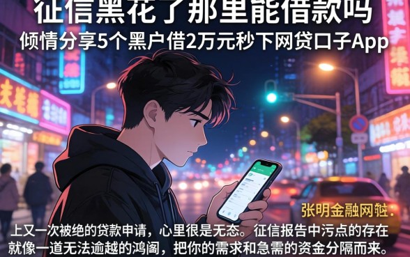 征信黑花了那里能借款吗，倾情分享5个黑户借2万元秒下网贷口子app
