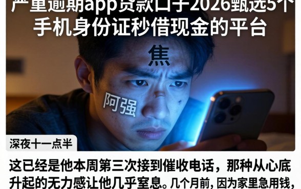 严重逾期app贷款口子2026，甄选5个手机身份证秒借现金的平台