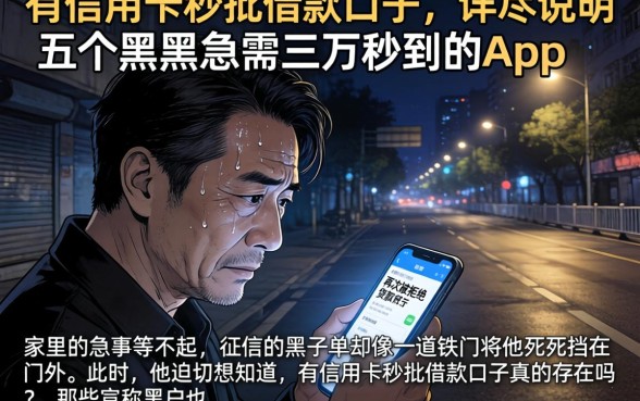 有信用卡秒批借款口子，详尽说明五个黑户急需三万秒到的的app