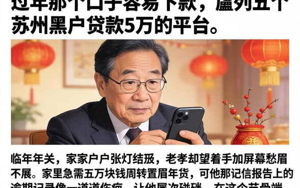 过年那个口子容易下款，胪列五个苏州黑户贷款5万的平台
