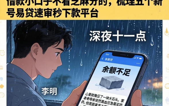 借款小口子不看芝麻分的，梳理五个新号易贷速审秒下款平台