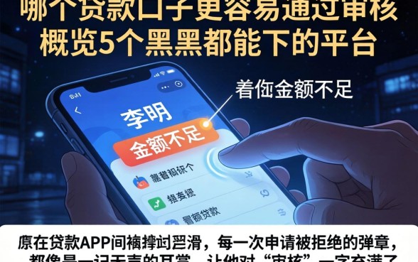 哪个贷款口子更容易通过审核，概览5个黑户都能下的平台