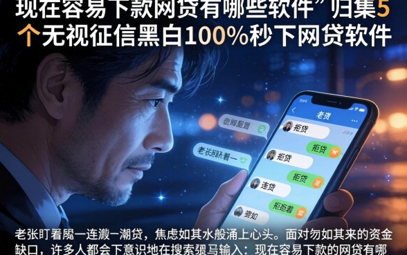现在容易下款的网贷有哪些软件，归集5个无视征信黑白100%秒下网贷软件
