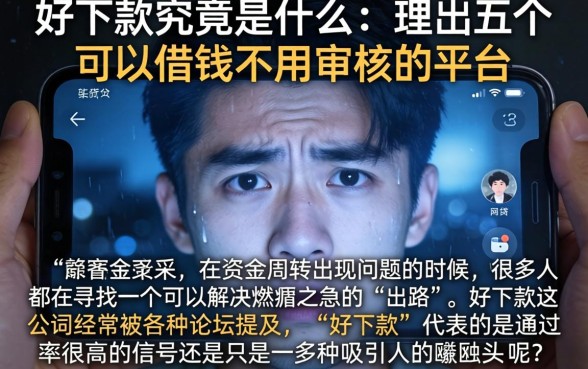 好下款究竟是什么，理出五个可以借钱不用审核的平台