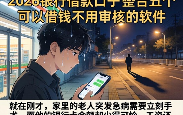 2026银行借款口子，整合五个可以借钱不用审核的软件