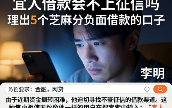 宜人借款会不上征信吗，理出5个芝麻分负面借款的口子