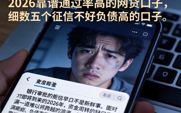 2026靠谱的通过率高的网贷口子，细致阐述五个征信不好负债高的口子