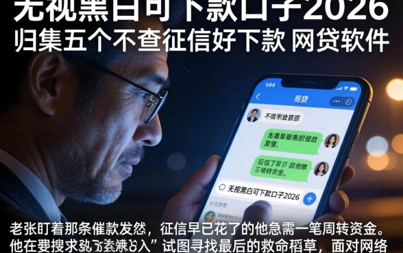 无视黑白可下款口子2026，归集五个不查征信好下款的网贷软件