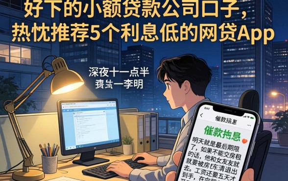 好下的小额贷款公司口子，热忱推荐5个利息低的网贷app