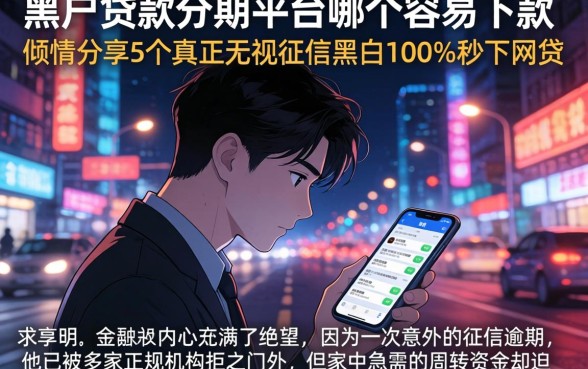 黑户贷款分期平台哪个容易下款，倾情分享5个真正无视征信黑白100%秒下网贷