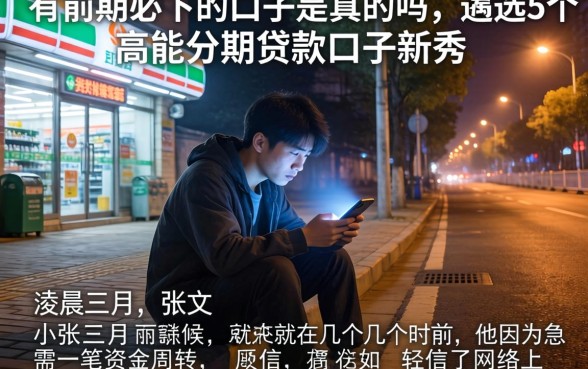 有前期必下的口子是真的吗，遴选5个高能分期贷款口子新秀