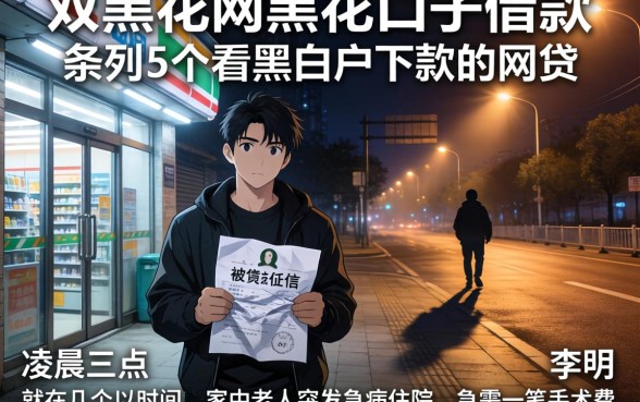 双黑花网黑花口子借款，条列5个不看黑白户下款的网贷