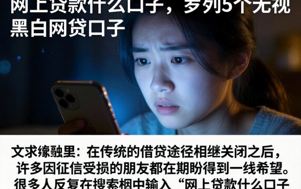 网上贷款什么口子，罗列5个无视黑白的网贷口子