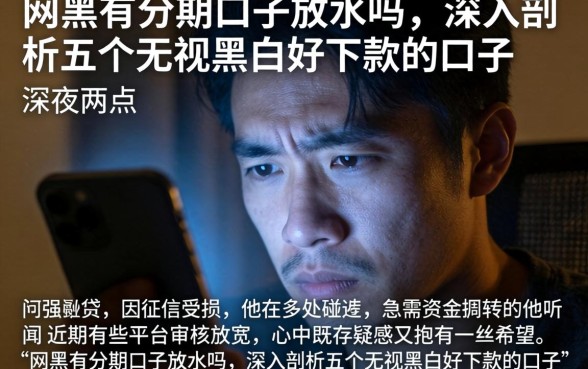 网黑有分期口子放水吗，深入剖析五个无视黑白好下款的口子