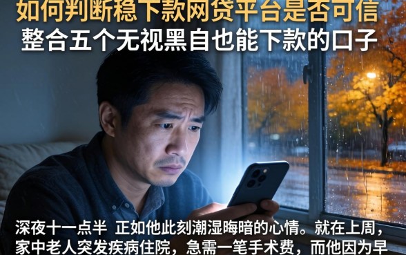 如何判断稳下款的网贷平台是否可信，整合五个无视黑户也能下款的口子