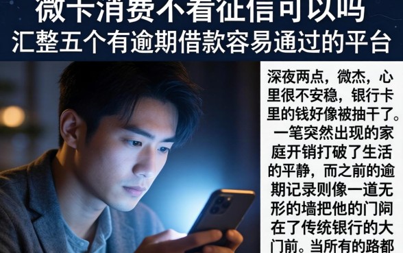 微卡消费不看征信可以吗，汇整五个有逾期借款容易通过的平台