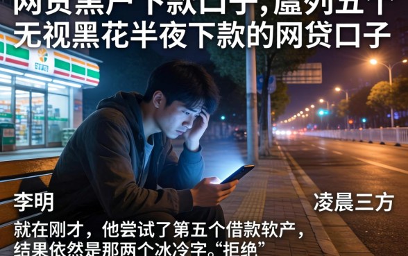 网贷黑户的下款口子，胪列五个无视黑花半夜下款的网贷口子