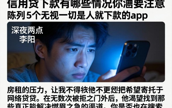 信用贷下款有哪些情况你需要注意，陈列5个无视一切是人就下款的app