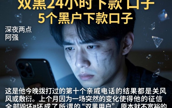 双黑24小时下款的口子，概括5个黑户下款口子