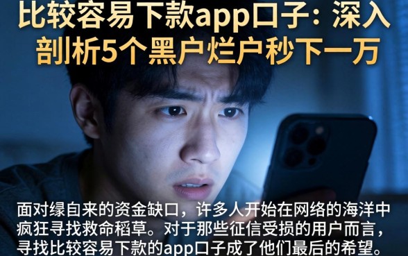 比较容易下款的app口子，深入剖析5个黑户烂户秒下一万