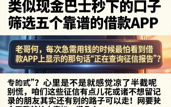 类似现金巴士秒下的口子，筛选五个靠谱的借款app