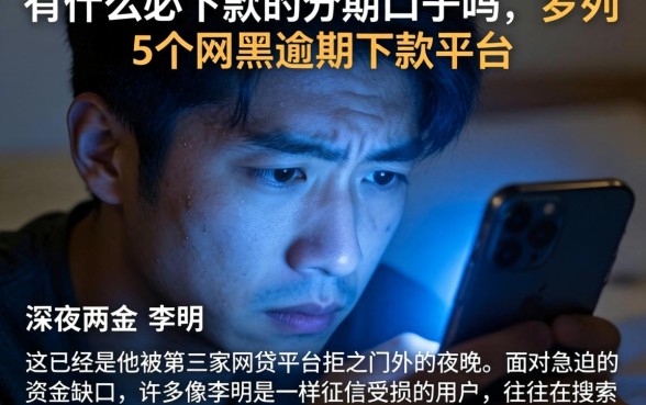 有什么必下款的分期口子吗，罗列5个网黑逾期下款平台