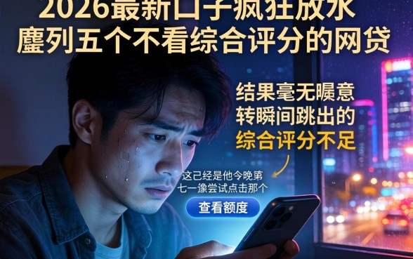 2026最新口子疯狂放水，胪列五个不看综合评分的网贷