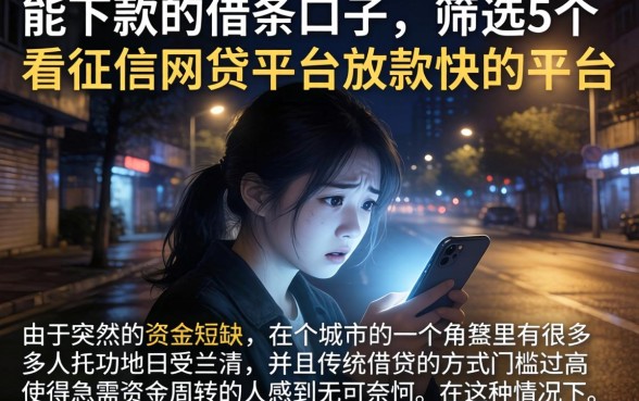 能下款的借条口子,筛选5个不看征信网贷平台放款快的平台